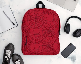 Spider Web Backpack for Women, Spider Water Resistant Bag for Girls, Spiders Backpack, Back to School Gift, Spider Lover Gift