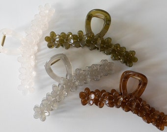 Daisy Claw Clip, Large Claw Clip, Delicate Claw Clip for Thick Hair, Strong Grip Claw Clip, Bachelorette Favor Claw Clip
