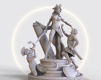 Medusa and soldier 3D Printable STL File -Instant Download - Fast and Easy  Google Drive" STL FILE