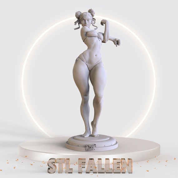 Chun-li street fighter 3D Printable STL File -Instant Download - Fast and Easy  Google Drive" STL FILE