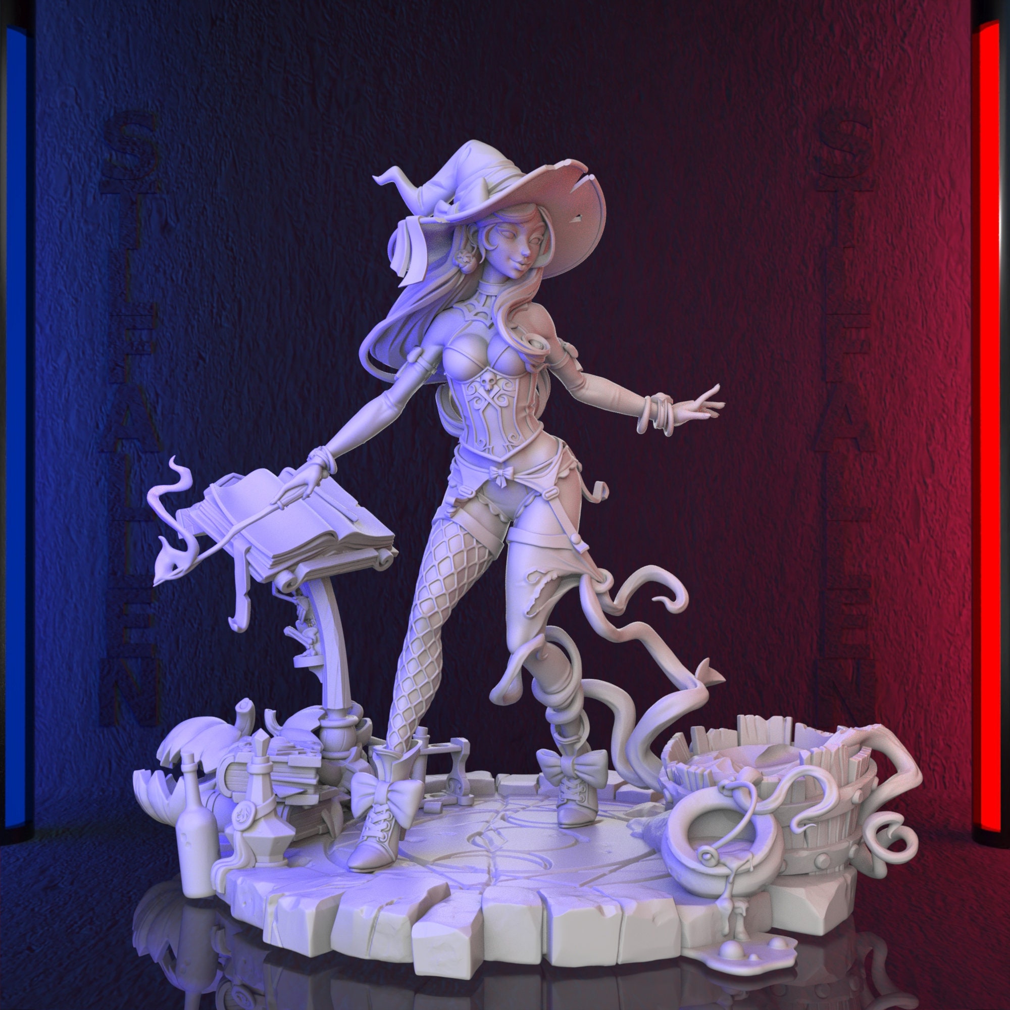 Witch 3D Printable STL File -instant Download - Fast and Easy Google ...