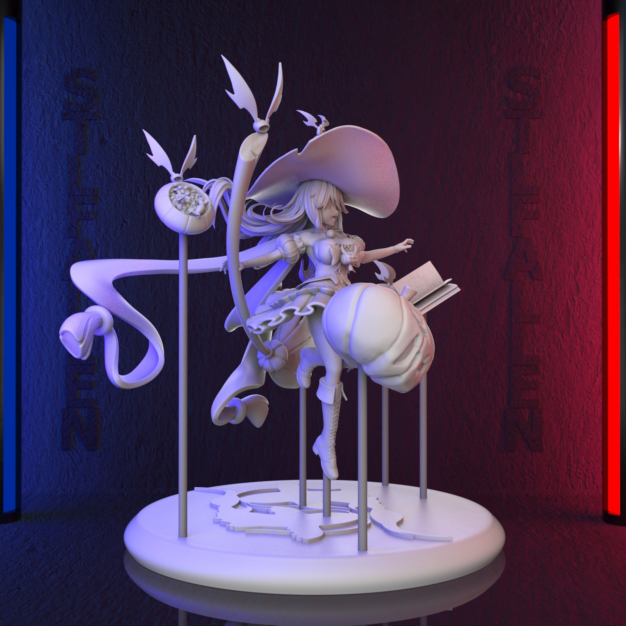 Little Witch Halloween 3D Printable STL File -instant Download - Fast ...