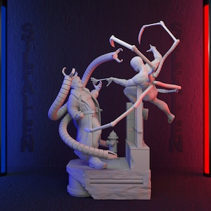 Dr.Octopus vs Spiderman 3D Printable STL File -Instant Download - Fast and Easy  Google Drive&quot; STL FILE