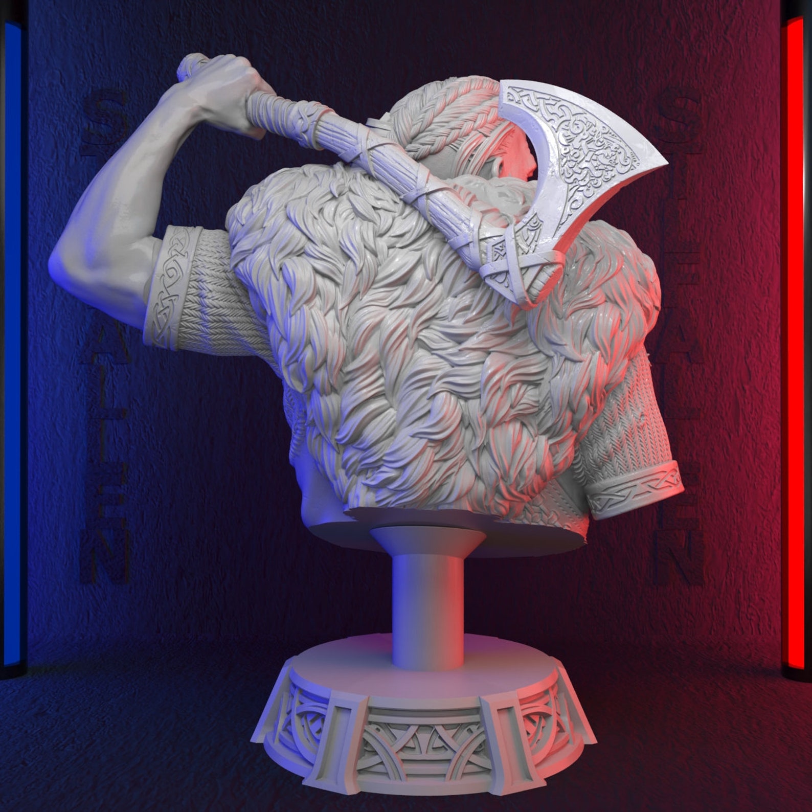 The Viking Bust 3D Printable STL File -instant Download - Fast and Easy ...