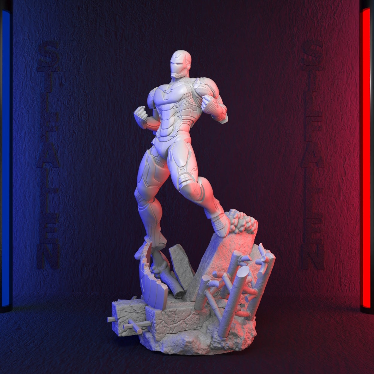 Iron Man and the Shield 3D Printable STL File -instant Download - Fast ...