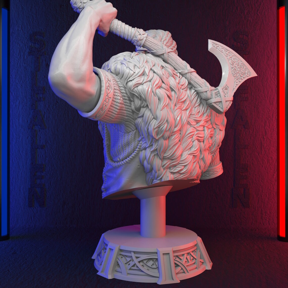 The Viking Bust 3D Printable STL File -instant Download - Fast and Easy ...