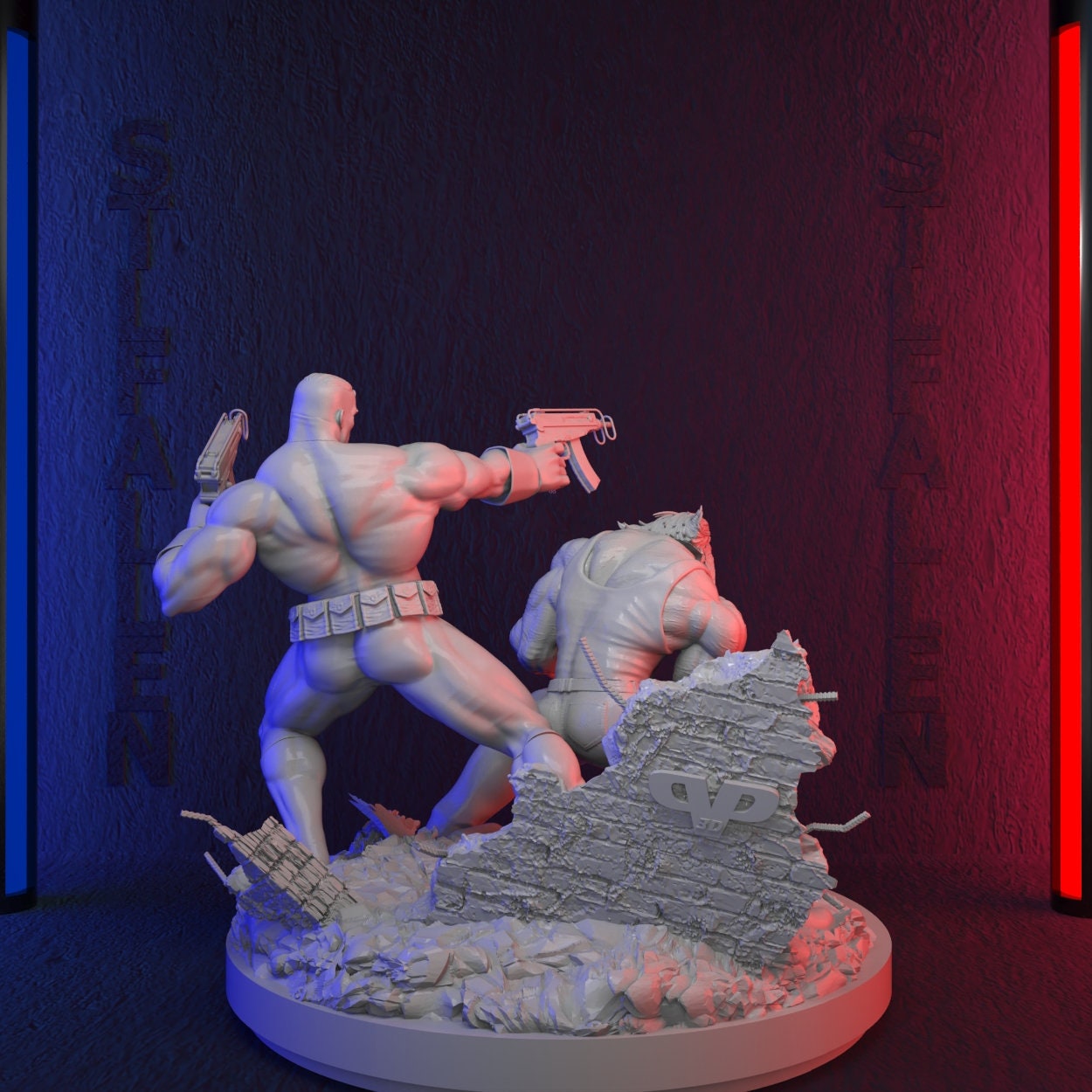 Wolverine & Punisher Diorama 3D Printable STL File instant - Etsy
