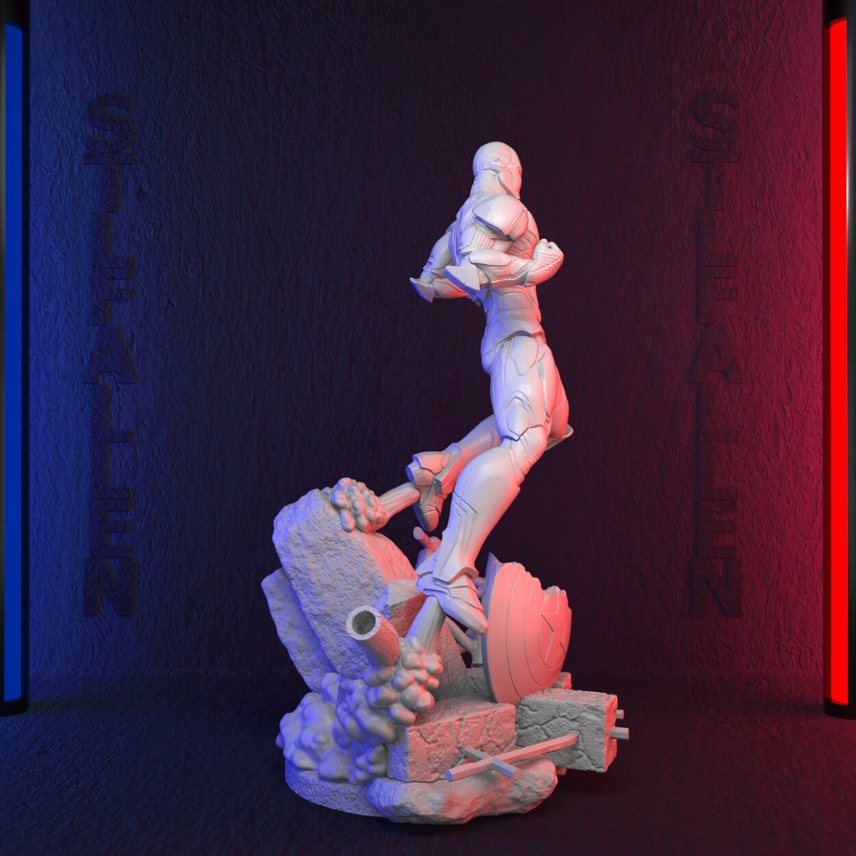 Iron Man and the Shield 3D Printable STL File -instant Download - Fast ...
