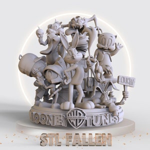 File STL stampabile in 3D per diorama Looney Tunes - Download immediato - FILE STL veloce e facile su Google Drive