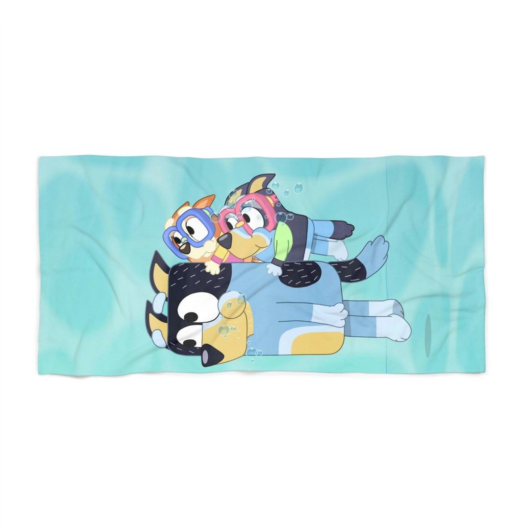 Bluey Inspired Beach Towel Bath Towel Bluey Beach Days Hooded Towel