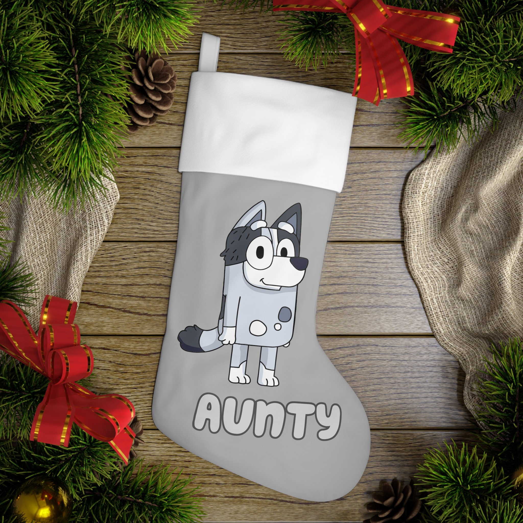 Discover Personalized BlueyDad Christmas Stocking, BlueyDad Family Christmas Stocking