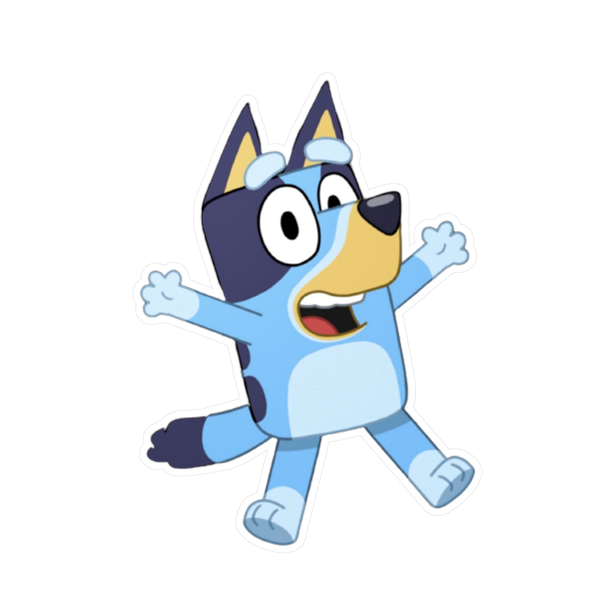 Bluey And Bingo Sitting Vinyl Bumper Sticker - Multiple Sizes Available