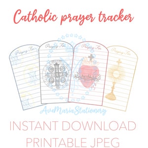 Catholic prayer tracker DIGITAL DOWNLOAD