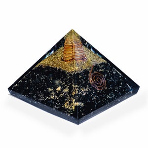Black Tourmaline Crystal Pyramid | Vibrant Outdoor Inspired Healing Energy for Rooted Meditation and Spiritual Home Decor
