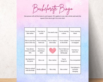 Bachelorette Bingo Spiel: Swift Theme (Canva Editierbar, Instant Download)