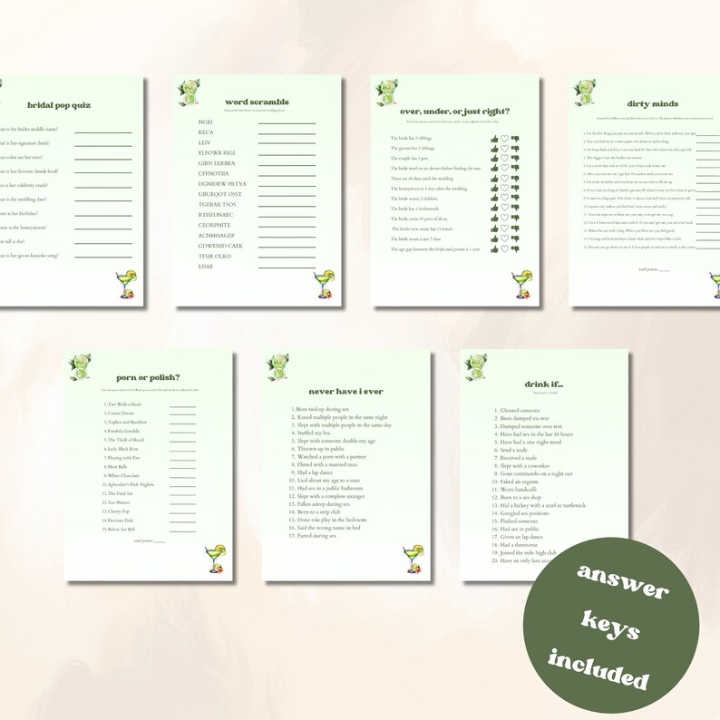 Final Fiesta Bachelorette Party Games Bundle (Digital Download) image 3