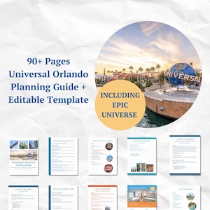 Przewodnik po planowaniu Universal Orlando: Epic Universe, konfigurowalny szablon (PDF)