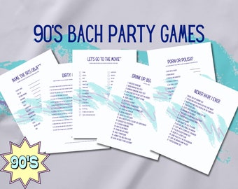 90s Bachelorette Party Games: Y2K Theme (Digital Download)