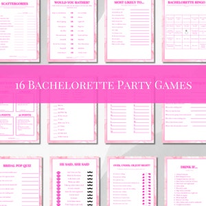 Bachelorette Party Games | Bachelorette Bundle Games | Bachelorette Party Games 16 Pack | Hen Do Games | Hen Party Games