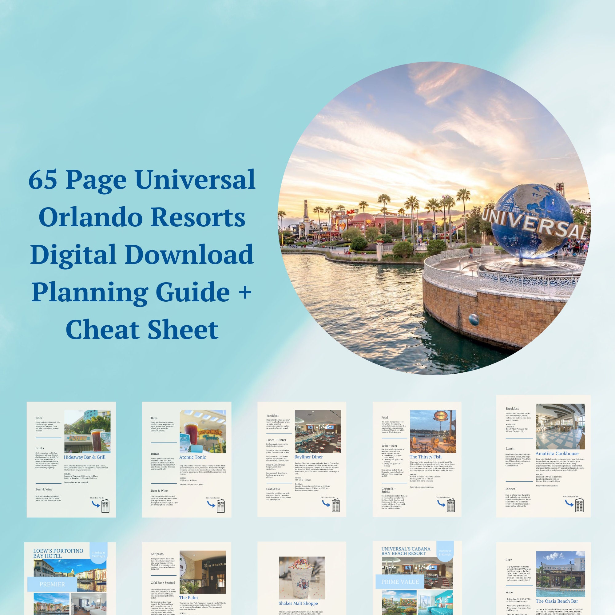 Printable Planning Sheets For Universal Orlando
