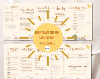 Here Comes the Son Baby Shower Games Bundle (Digital Download)