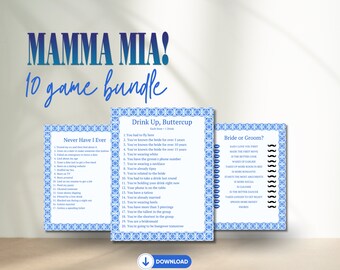Mamma Mia Bachelorette Party Games: Last Disco Bridal Shower (Digital PDF)