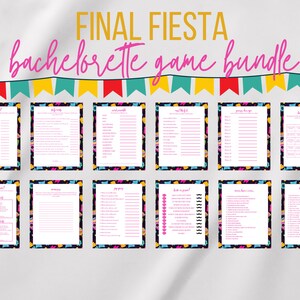 Final Fiesta Bachelorette Games Bundle, Fiesta Bachelorette Games, Printable Bachelorette Game | 12 Games | Instant Download