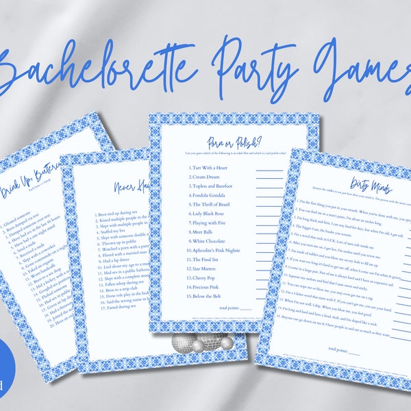 Mamma Mia Bachelorette Party Games | Dirty Bachelorette Games | Bride's Last Disco | Editable Template | Print at Home