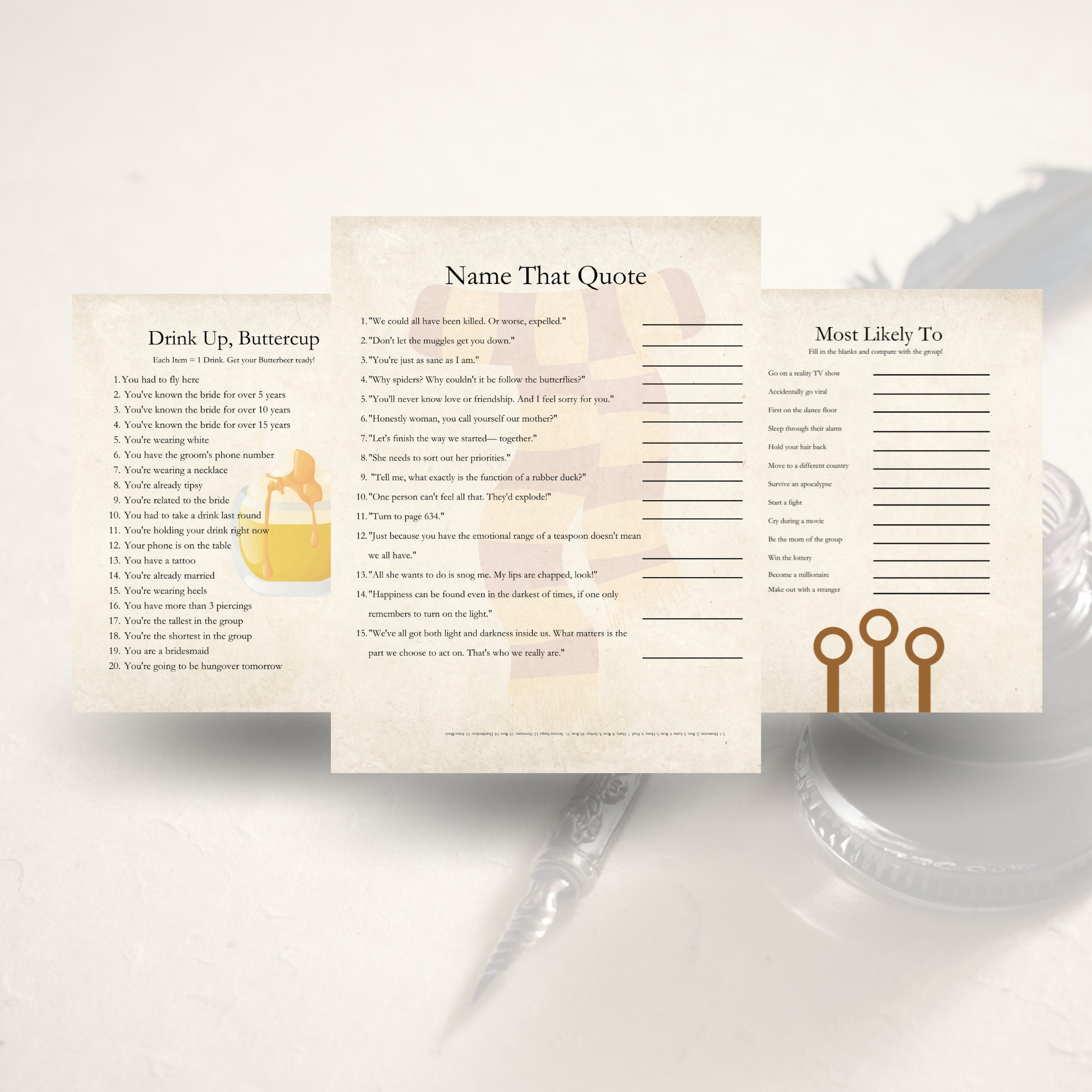 Wizard Party Games Bundle, 13 Printable Wizard Party Games, Wizard