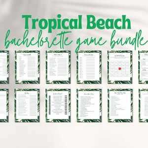 bachelorette party, bachelorette games, drinking games, beach bachelorette, tropical bachelorette, pool bachelorette, dirty drink if,  tropical bach party, bach party games, bachelorette bingo, bachelorette bundle, printable games, tropical palm