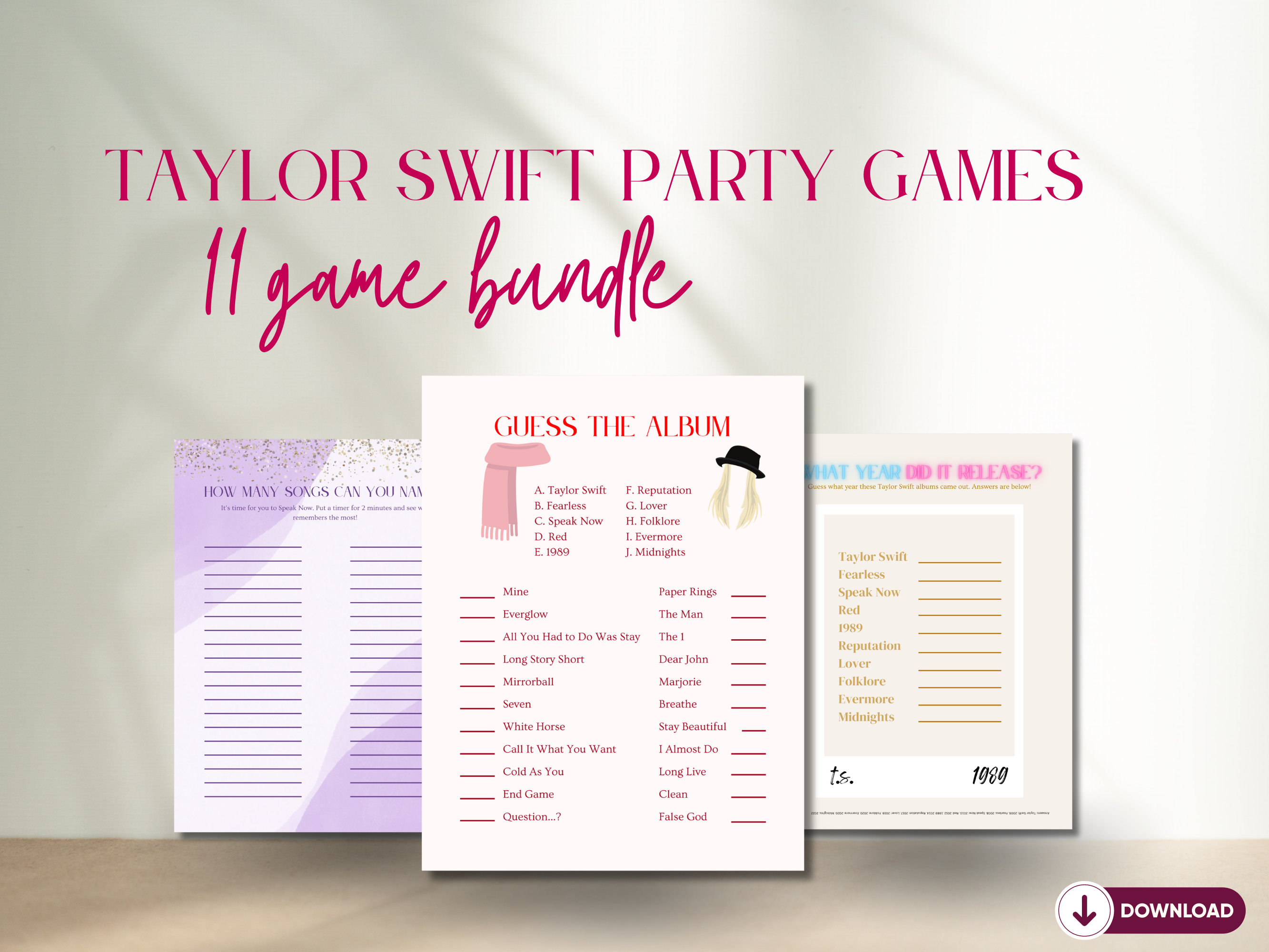 Taylor Swift Party Games Taylor Swift Bachelorette Eras Party She Found Her Lover Instant
