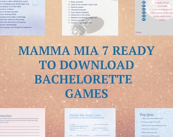 Mamma Mia Bachelorette Party Games Bundle (Dirty Version) (PDF)
