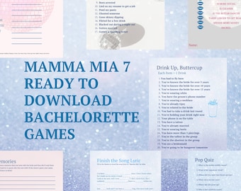 Mamma Mia Bachelorette Party Games Bundle (PDF Download)