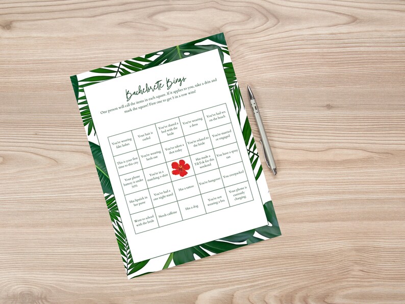 bachelorette party, bachelorette games, drinking games, beach bachelorette, tropical bachelorette, pool bachelorette, dirty drink if,  tropical bach party, bach party games, bachelorette bingo, bachelorette bundle, printable games, tropical palm