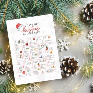 Christmas Bucket List Printable: Family Holiday Activities (Digital Download)