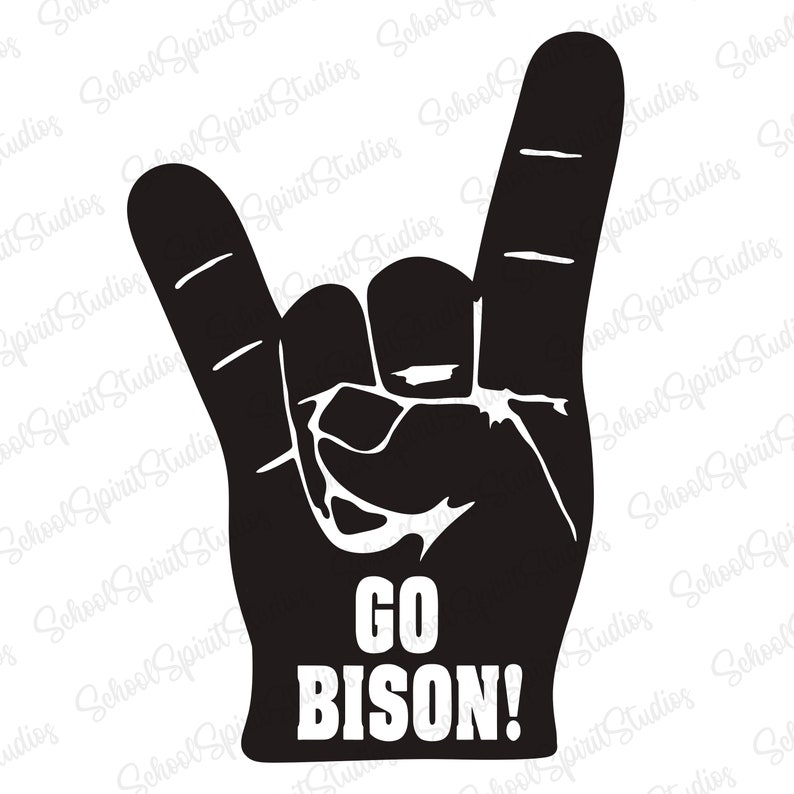 NDSU Go Bison Horns up SVG PNG Digital Download Etsy