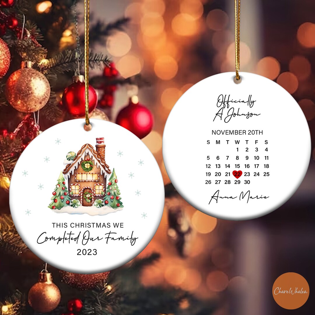 Personalized Adoption Christmas Ornament Xmas Decor Family Etsy