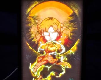 3D Printed Zenitsu fanart light box  (Anime)