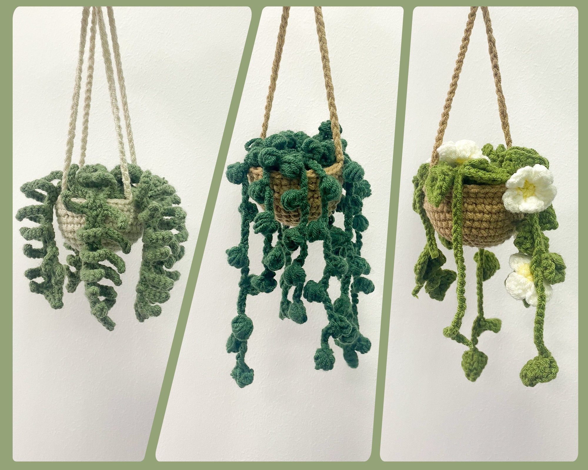 Crochet Succulents Potted Plants Crochet Flower Decoration Knitted