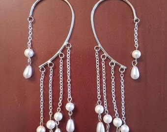 Pearl Dangle Ear Wraps