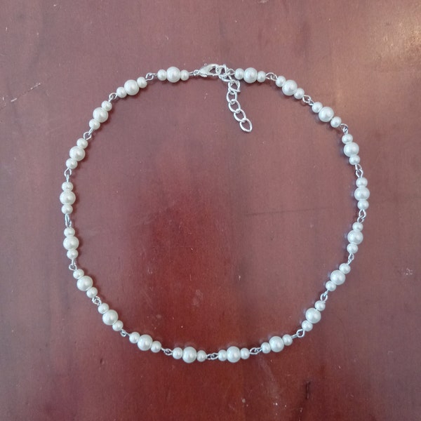 Classic Simple Pearl Jewelry Set, handmade