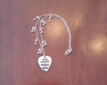 Music Speaks Pendant Necklace