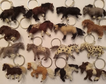 Custom Felted Horse Keychain