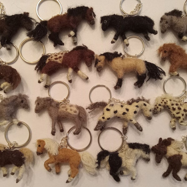 Custom Felted Horse Keychain