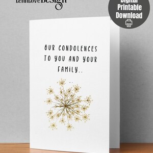 Condoléances pour vous et votre famille, témoignage de tristesse en cas de décès, sympathie en cas de décès, vœux de force dans le décès, carte funéraire