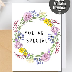 Sei un biglietto di auguri speciale, un messaggio personale, per esprimere ammirazione, quanto è speciale qualcuno, Adorazione, fantastico, barriera corallina floreale