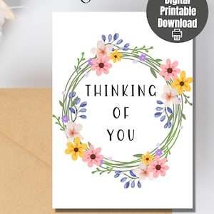 Biglietto di auguri con fiori colorati, pensando a te, biglietto con messaggio personale, nota d'amore personale, espressione di te stesso, nota motivazionale, barriera corallina