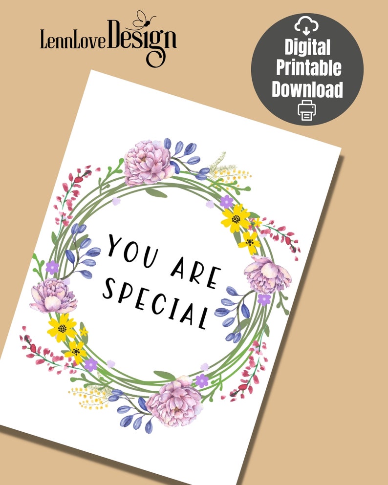 You Are Special Greeting Card, Personal Message Card, Expressing