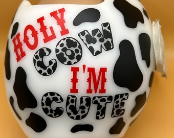 Cranial helmet decals, doc band decals, plagiocephaly, brachycephaly, helmet stickers, helmet therapy, Holy Cow I'm Cute