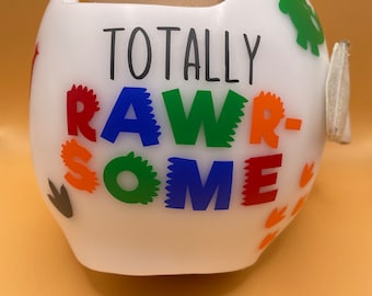 Cranial helmet decals, doc band decals, plagiocephaly, brachycephaly, helmet stickers, cranial orthosis, helmet therapy, Totally Rawr-some